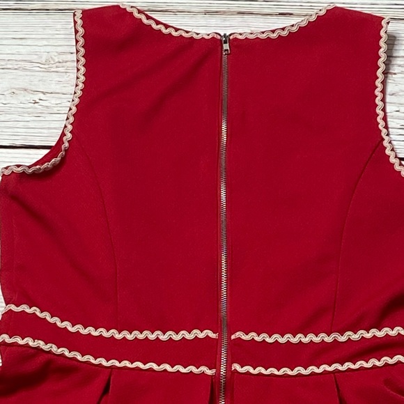 Altar’d State Red A-Line Ivory Striped Dress Sz S - Picture 10 of 14